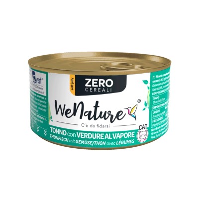 WeNature Zero Cereali Tonno con Verdure al Vapore Umido per Gatti