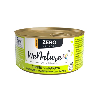 WeNature Zero Cereali Tonno con Papaya al Vapore per Gatti