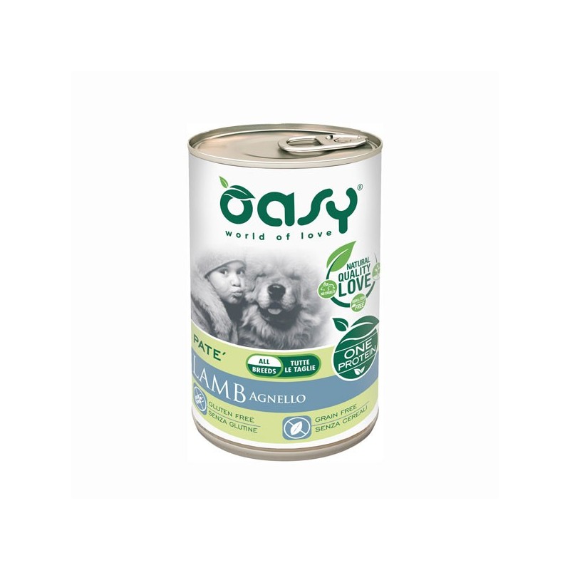 Oasy Umido Monoproteico Agnello per Cani 400gr