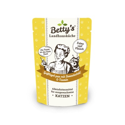 Betty's Country House Kitchen Pollame con Olio di Borragine Umido per Gatti