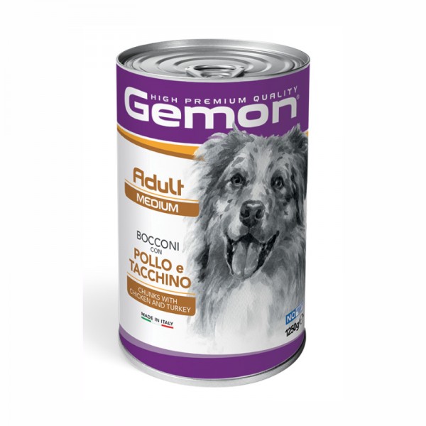 Gemon Medium Adult Bocconi con Pollo e Tacchino