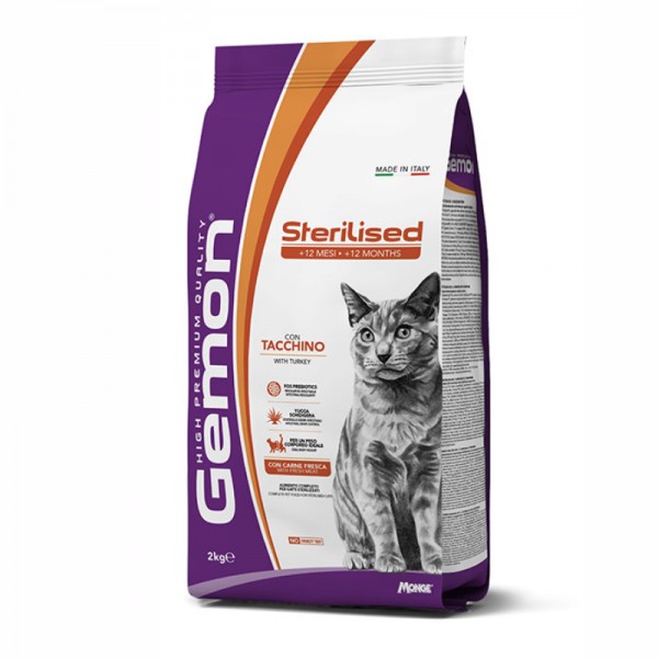 Gemon Sterilised con Tacchino per Gatti