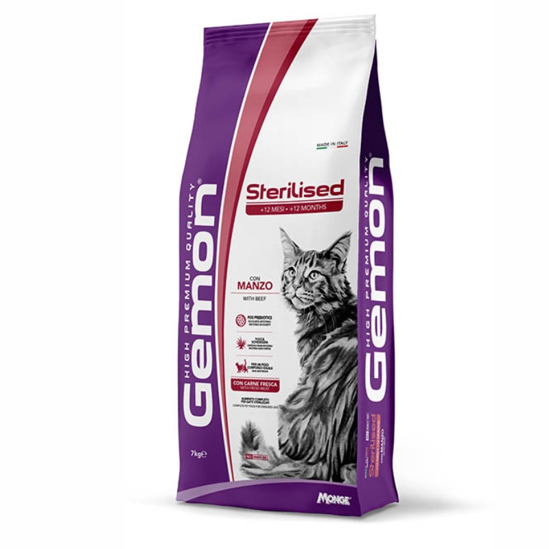 Gemon Sterilised con Manzo per Gatti