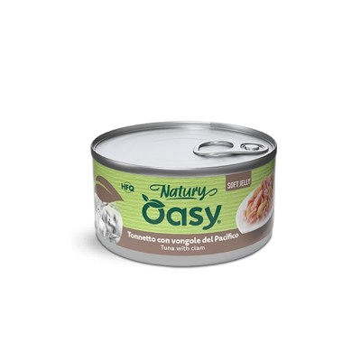 Oasy Natury Soft Jelly con Tonnetto e Vongole Umido per Gatti