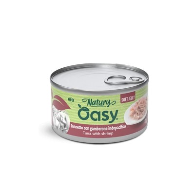 Oasy Natury Soft Jelly con Tonno e Gamberone Umido per Gatti