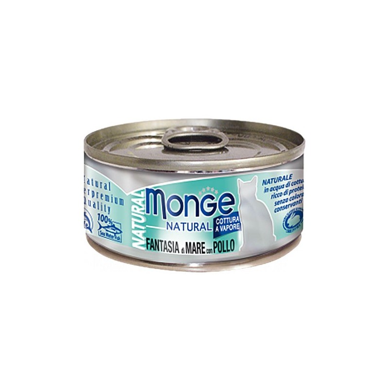 Monge Natural Pollo e Fantasia di Mare Umido per Gatti 80gr