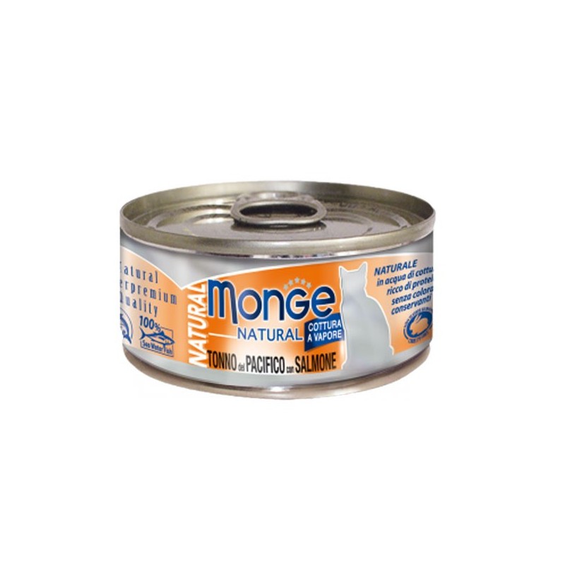 Monge Natural Salmone e Tonno del Pacifico Umido per Gatti 80gr