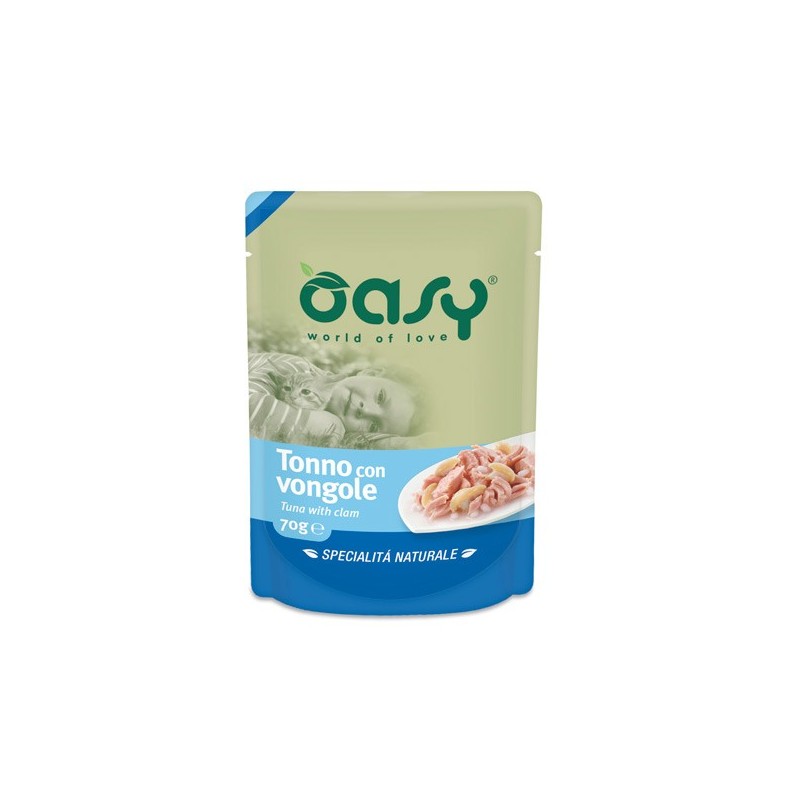 Oasy Umido Busta Tonno con Vongole per Gatti 70gr
