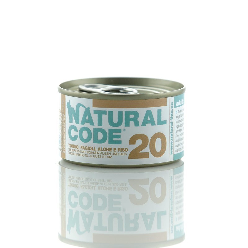 Image of Natural Code Tonno Fagioli e Alghe Riso per Gatti 85gr