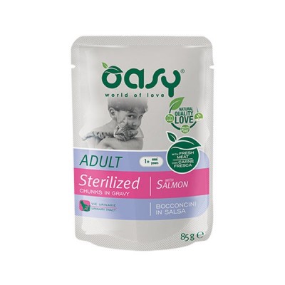 Oasy Gatto Bocconcini Sterilized al Salmone