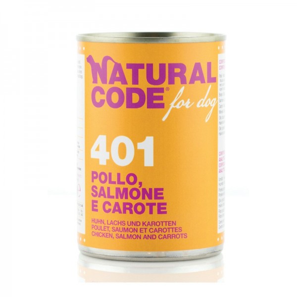 Natural Code Pollo, Salmone e Carote per Cane