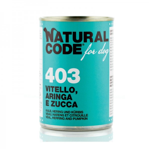 Natural Code Vitello, Aringa e Zucca per Cane