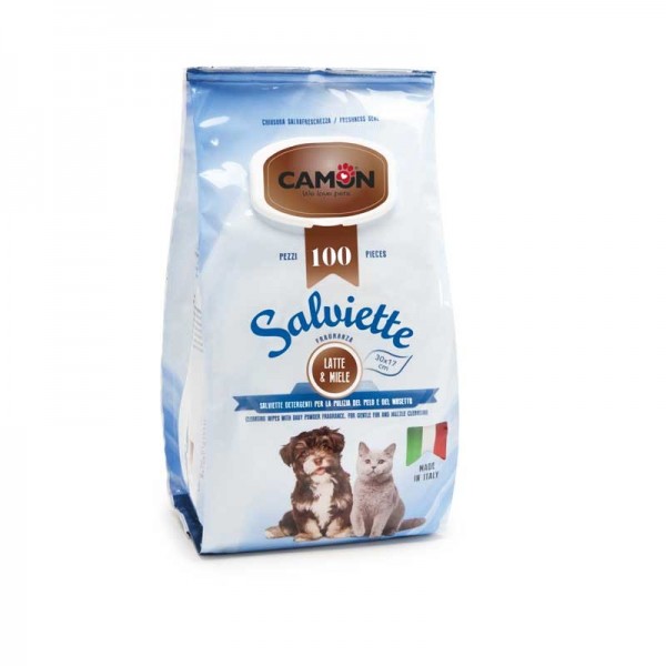 Camon Salviette Latte & Miele Maxi Formato 100 pz