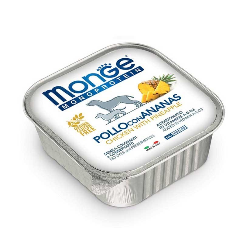 Monge Monoprotein Pollo con Ananas per Cani 150gr