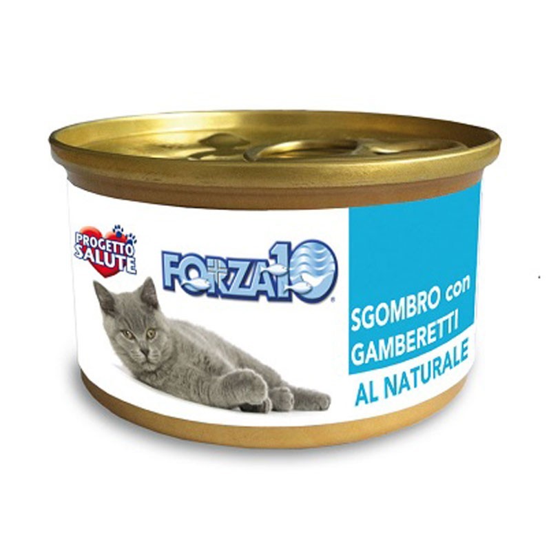 Image of Forza10 Sgombro con Gamberetti al Naturale per Gatti 75gr