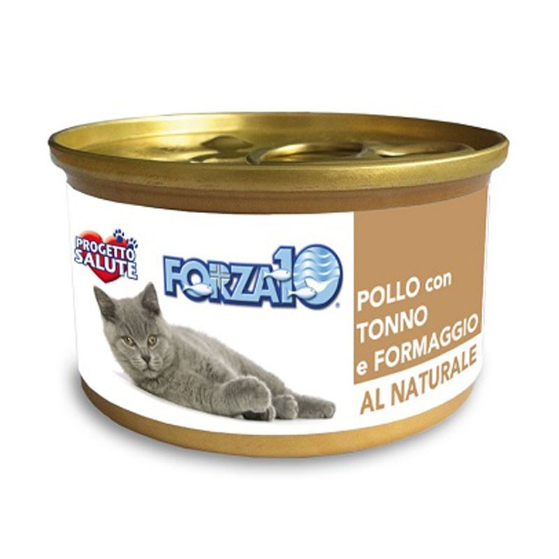 Image of Forza10 Pollo con Tonno e Formaggio al Naturale per Gatti 75gr