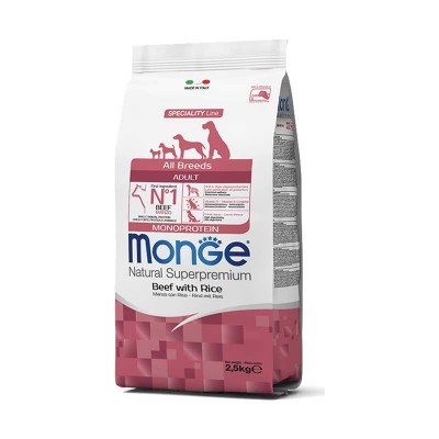 Monge Adult Monoprotein Manzo con Riso per Cani