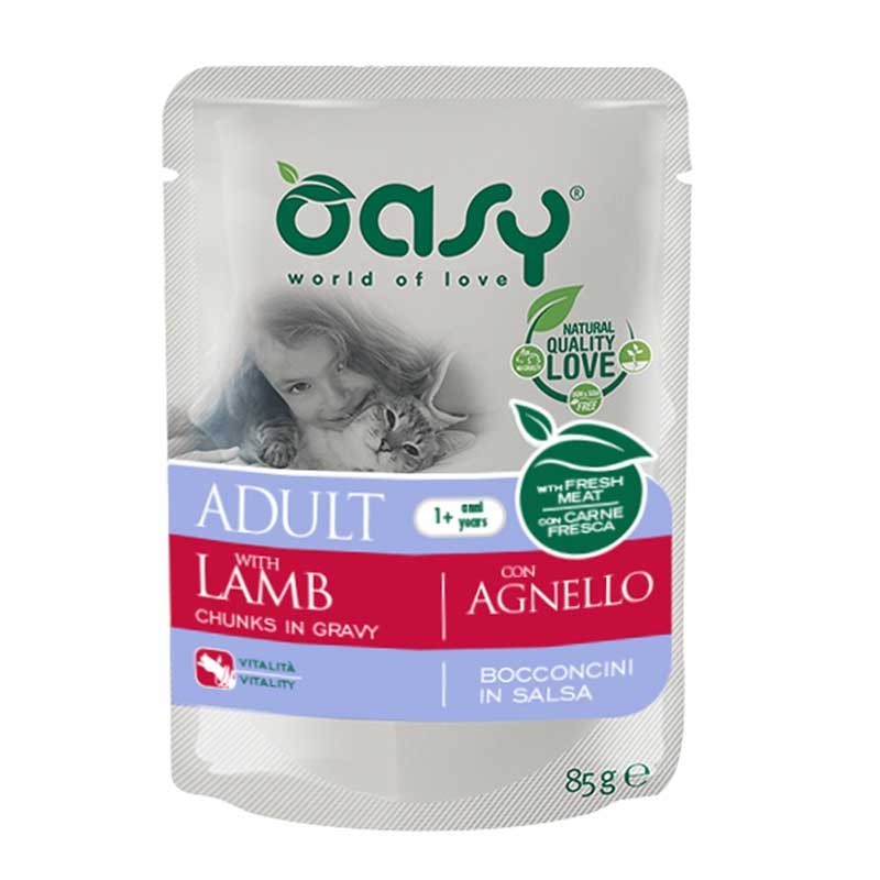 Image of Oasy Bocconcini in Salsa all'Agnello per Gatti 85gr