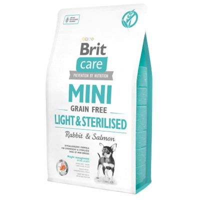 Brit Care Mini Grain Free Light & Sterilised Coniglio e Salmone