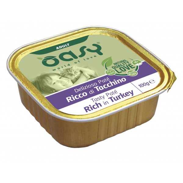 Oasy Adult Tasty Paté al Tacchino Umido per Gatti