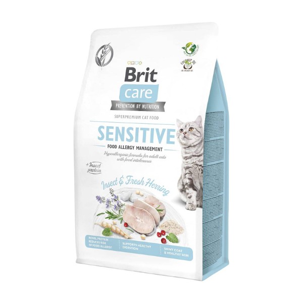 Brit Care Sensitive Insetti e Aringa Grain Free per Gatti