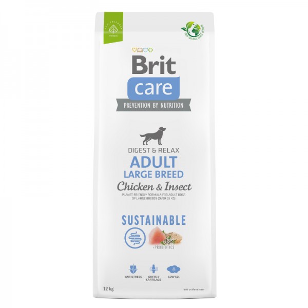 Brit Care Sustainable Adult Large Pollo e Insetti Per Cani